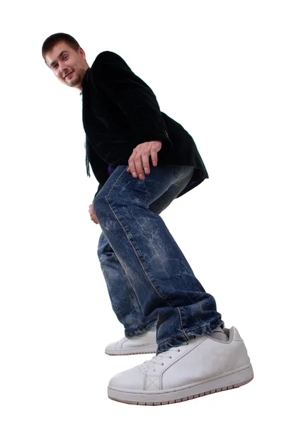 Young man in sneakers — Stock Photo, Image