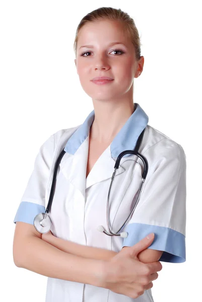 Enfermera con estetoscopio —  Fotos de Stock