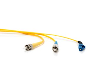 Fiber-optic connectors. clipart