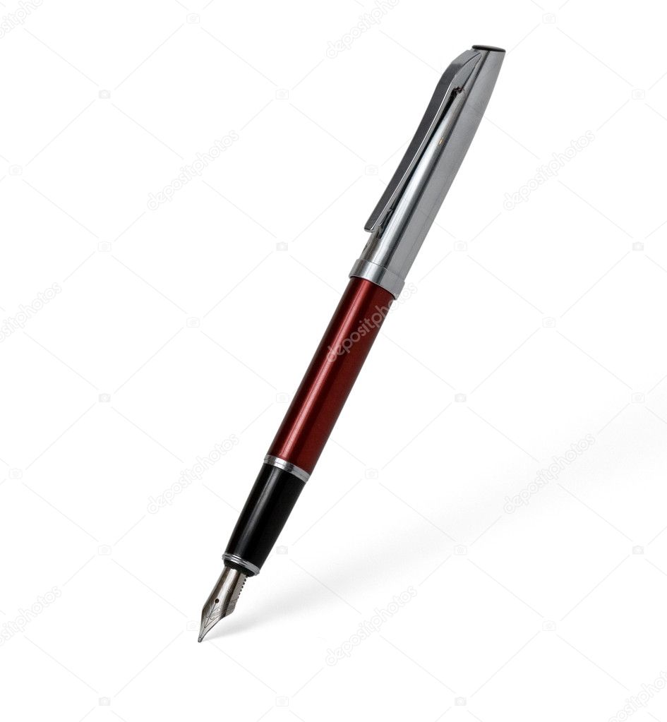 Pen on a white background