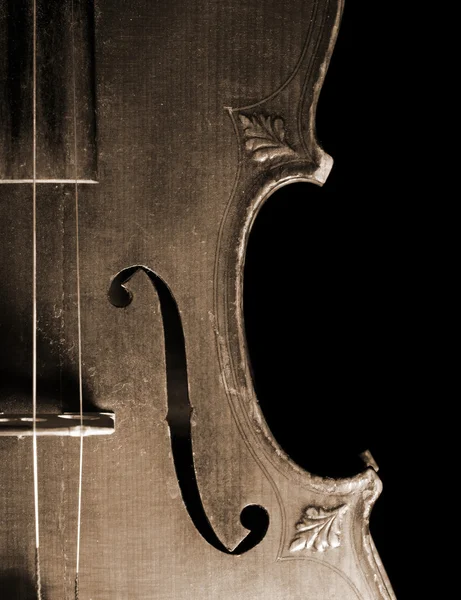 Часть винтажной скрипки — стоковое фото
