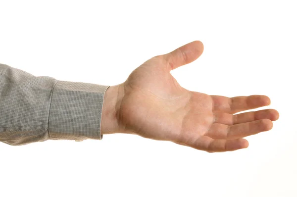 Mužská ruka izolovaná na bílém — Stock fotografie