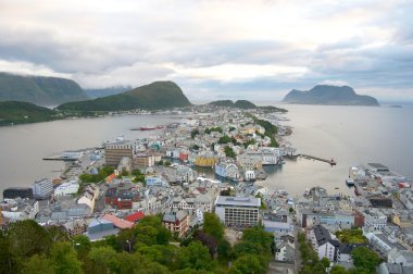 Alesund panorama. Norway clipart