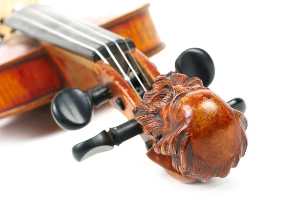 하얀 배경의 바이올린 — 스톡 사진