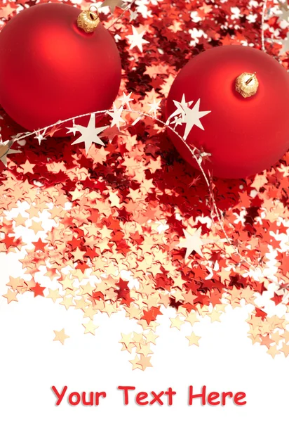 Julbollar och dekorationer — Stockfoto