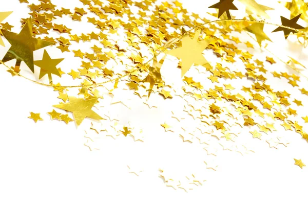 Gouden sterren geïsoleerd op een witte pagina — Stockfoto