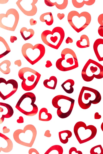 Röda hjärtan bakgrund — Stockfoto