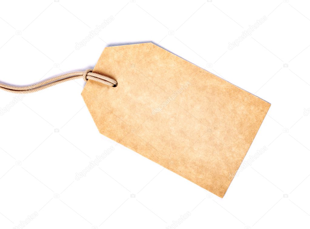 Blank tag isolated on white