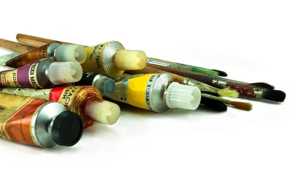 Brushes and paint — Stock Photo, Image