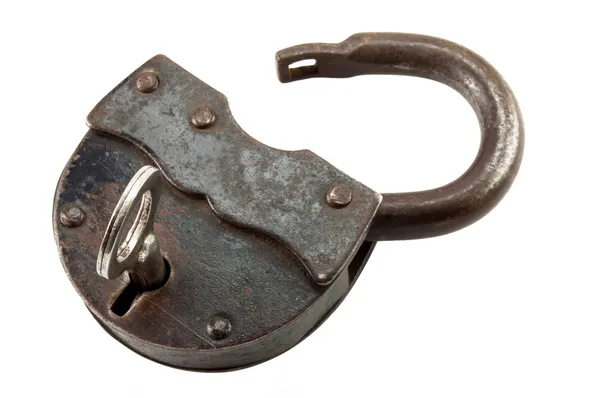Vecchia serratura con chiave — Foto Stock