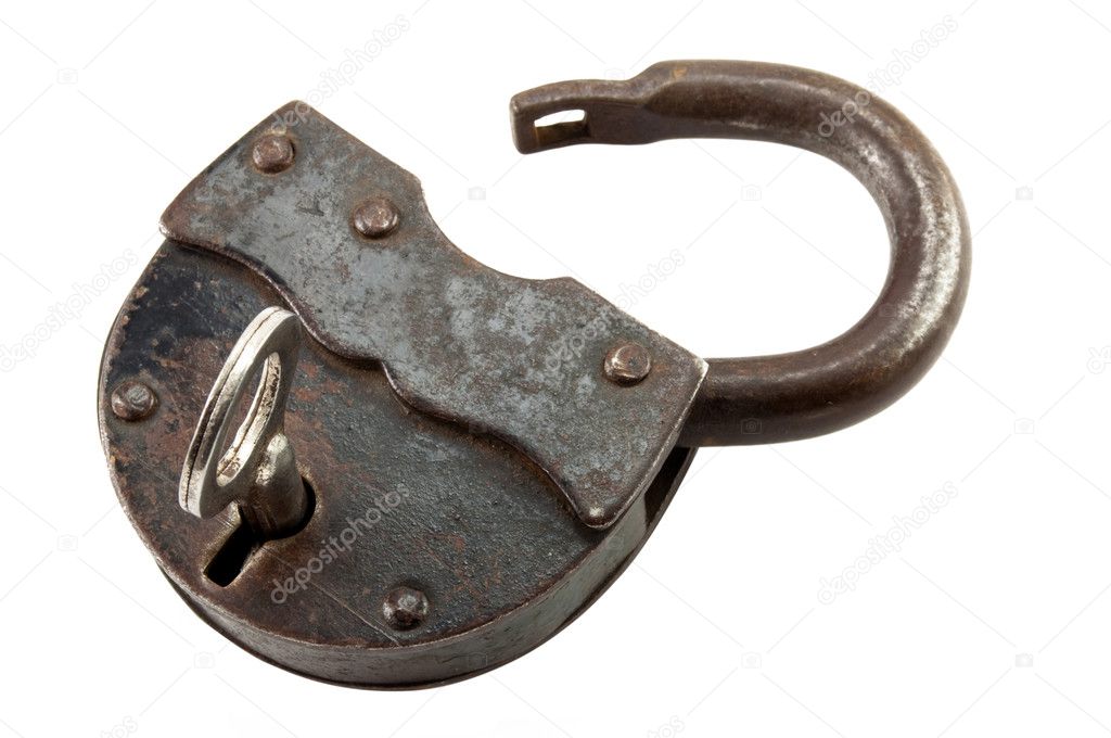 Old lock with key