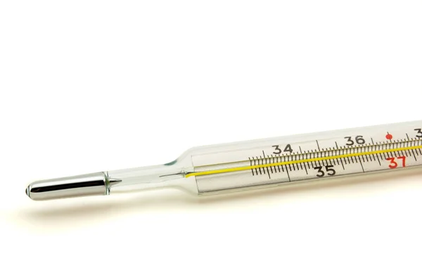 Thermometer on white background — Stock Photo, Image