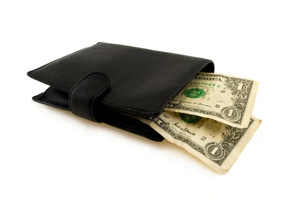 Two dollars in wallet — Stock Photo, Image