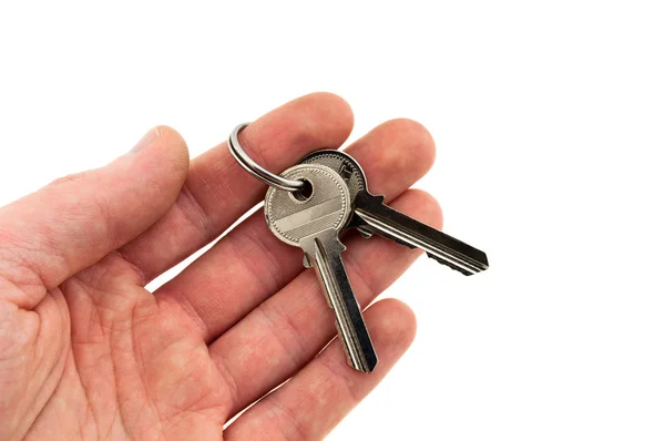 Two keys in hand — Stock Photo, Image