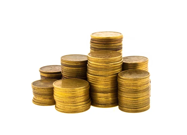 Kolumner med mynt — Stockfoto