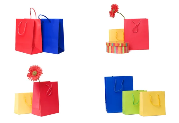 Presentes ou sacos de compras coleção — Fotografia de Stock