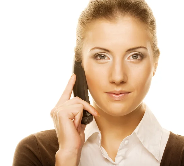 Business woman with a phone Stock Photo