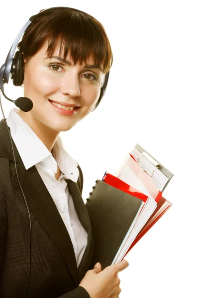 Young happy smiling businesswoman — Stock Photo, Image