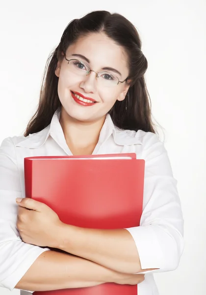 Young happy smiling businesswoman — Stock Photo, Image