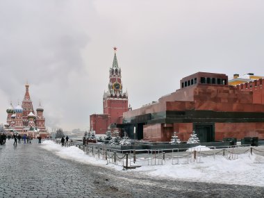 Red Square, the mausoleum clipart