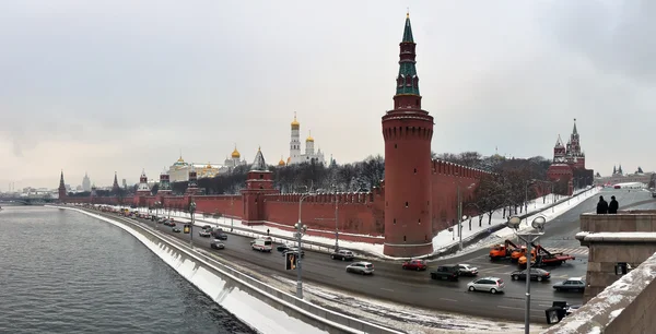 Panorama s řekou moskva — Stock fotografie