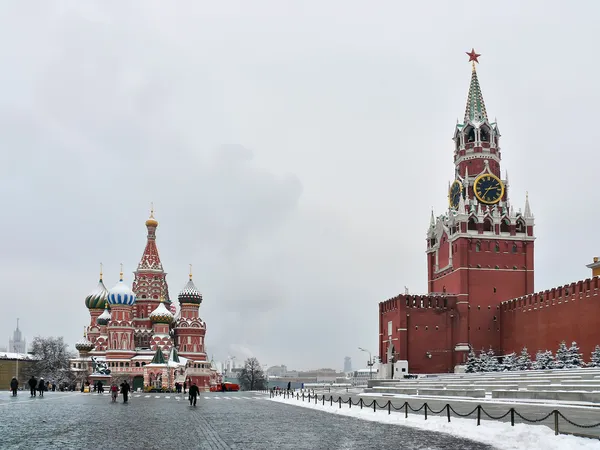 Il Cremlino, Spasskaya una torre, un cated Fotografia Stock