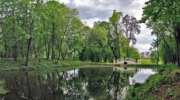 City park in cloudy weather — Stock Photo, Image
