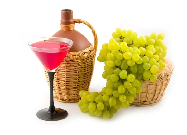 Agrupamento de saborosas uvas verdes doces — Fotografia de Stock