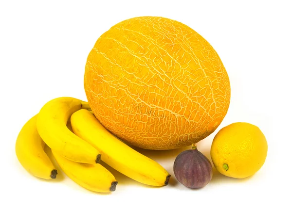 Banán érett füge ízletes — Stock Fotó