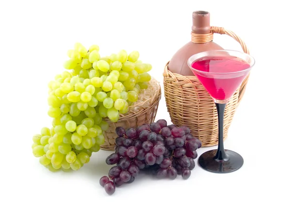 Красный и зеленый виноград — стоковое фото