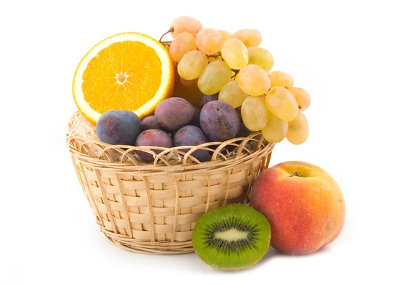 Ripe fruit on a white background — Stock Photo, Image