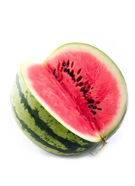 Watermeloen op een witte achtergrond — Stockfoto
