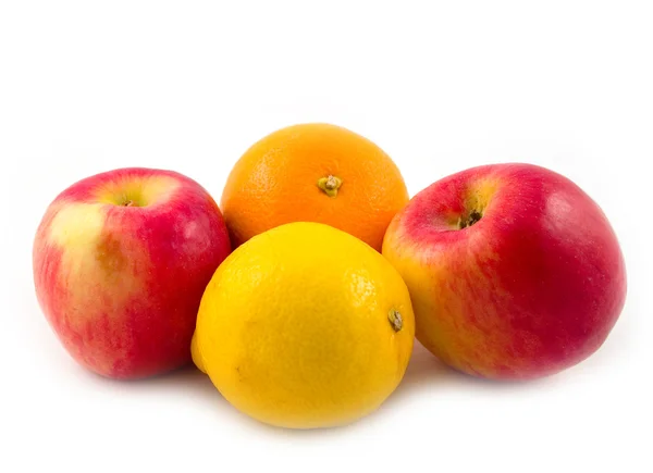 Žlutá citron, bílé pozadí — Stock fotografie