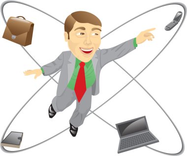 The center of the business system clipart