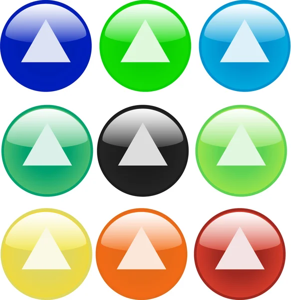 Balles de verre avec triangle — Image vectorielle