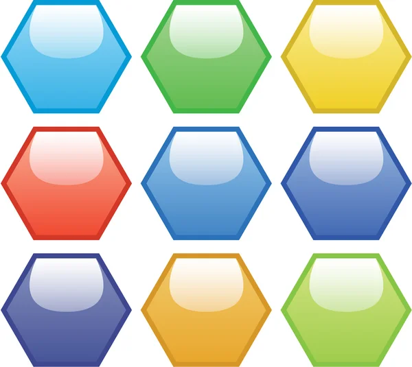 Hexagone de verre — Image vectorielle