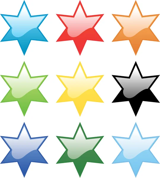 Estrelas de vidro — Vetor de Stock