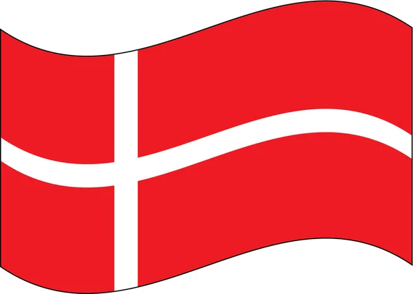 Flag _ danemark — Stockvektor