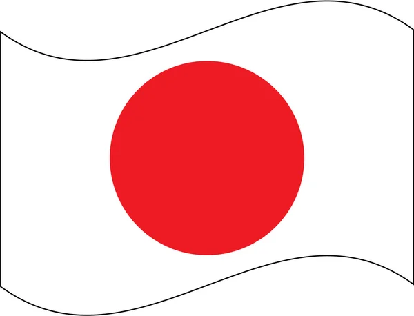 Bandeira _ japão — Vetor de Stock