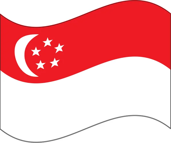 Flag_singapour — Stockový vektor