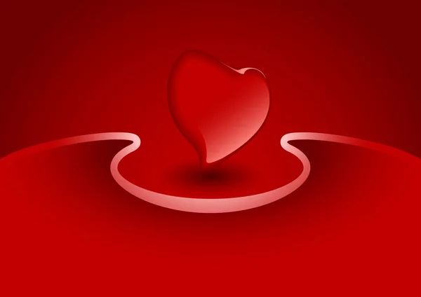 De dag van Valentijnskaarten wenskaart met hart — Stockvector