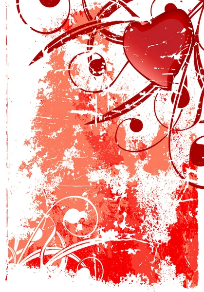 Tarjeta de San Valentín Grunge abstracta — Archivo Imágenes Vectoriales