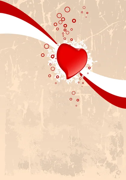 Carte grunge valentine — Image vectorielle