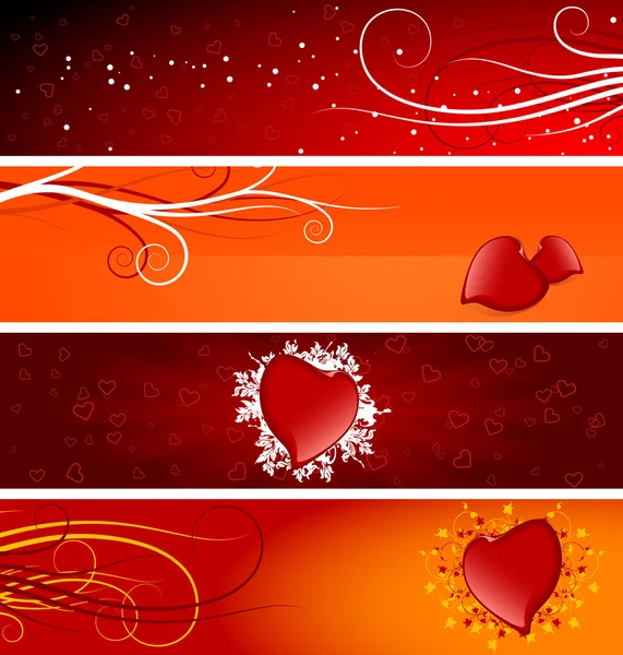 Valentijn banners — Stockvector