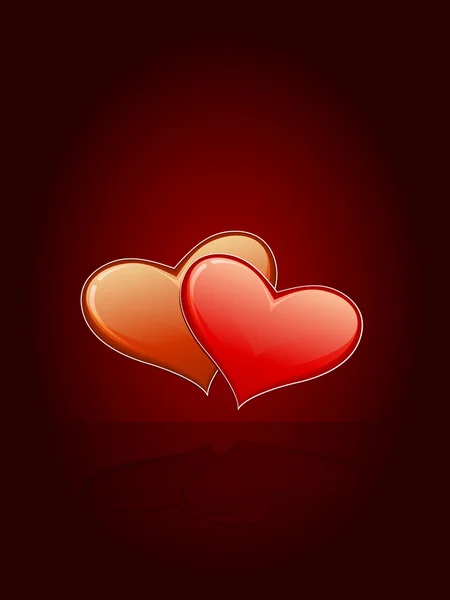 Kalp Sevgililer günü kartı — Stok Vektör