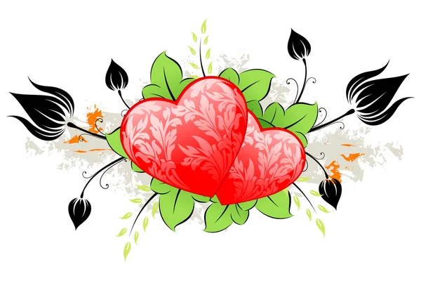 Carte Grunge Saint-Valentin — Image vectorielle