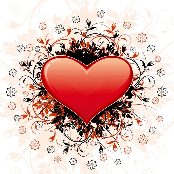 Valentine's dag hart abstract — Stockvector