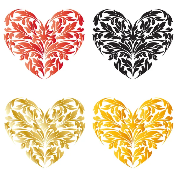 Coeur stylisé Saint-Valentin — Image vectorielle