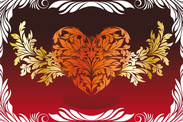 Corazón estilizado del día de San Valentín — Archivo Imágenes Vectoriales