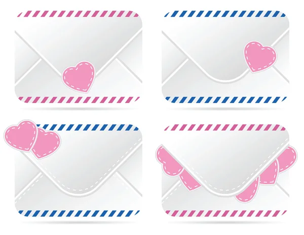 Icône lettre Valentines — Image vectorielle